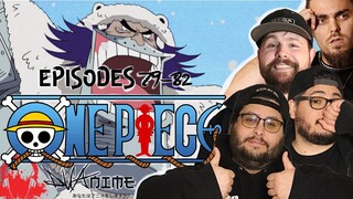 BAND REACTS: ONE PIECE EP 79-82 REACTION | FIRST TIME WATCHING ONE PIECE ANIME | DRUM ISLAND!