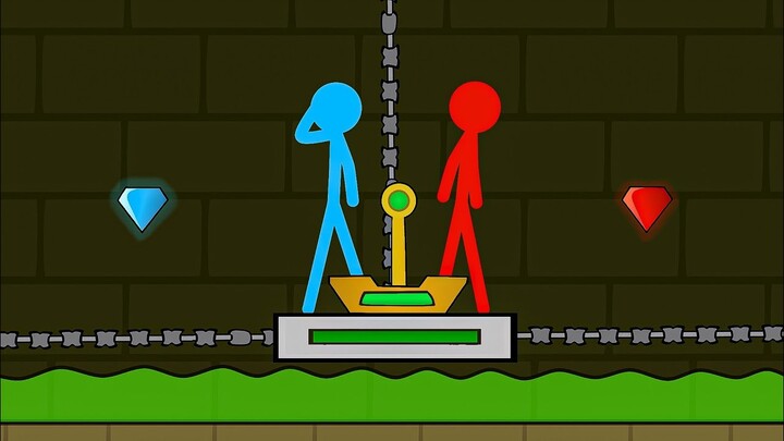 Fireboy and Watergirl , Stickman Animation - ( EP5 Forest Temple Parkour )