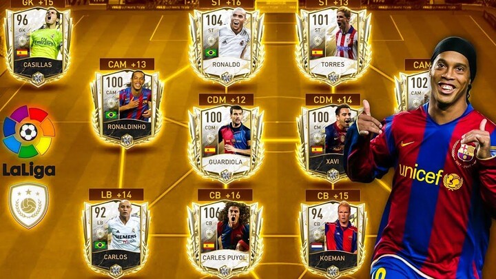ฉันสร้างทีม La Liga Legends (ไอคอน) ที่น่าทึ่ง - FIFA Mobile 22