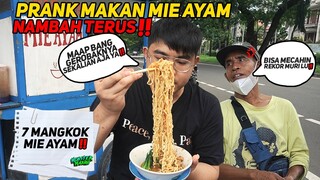 PRANK ABANG2 MIE AYAM GEROBAK ‼️GAK BERHENTI MAKAN AMPE 7 MANGKOK SAMPE EMOSI ABANGNYA COK ‼️