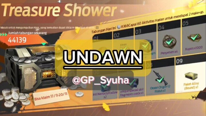 🔵 UNDAWN 🔵 | Event Treasure Shower |