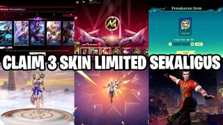 CLAIM 3 SKIN LIMITED SEKALIGUS HANYA DENGAN SATU KALI TOP UP! MOBILE LEGENDS