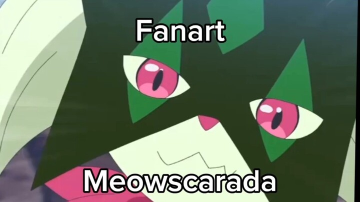 Fanart si Kucing Hijau Meowscarada 🐱🐱