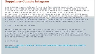 Supprimer Compte Intagram