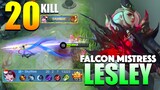 Falcon Mistress Lesley Perfect SAVAGE | Lesley New Collector Skin Gameplay By SkyWee ~ MLBB