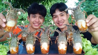 มังกรช็อต!! กุ้งมังกรสดๆเด้งๆ ยกซดพร้อมนํ้าจิ้มสุดแซ่บ.