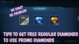 Tips on how to get free Regular Diamonds to use promo diamonds in mobile legends