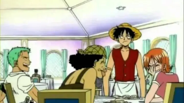 One Piece Funny Moments Luffy's Making Fun of Zoro's Drink
