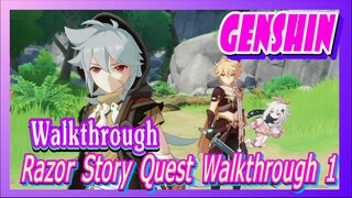 [Genshin  Walkthrough]  Razor Story Quest Walkthrough 1