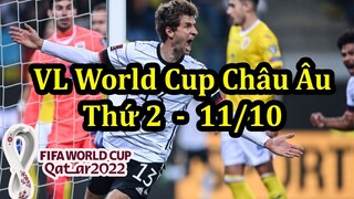 Lịch Thi Đấu Bóng Đá Hôm Nay 11/10 - Vòng Loại World Cup 2022 Khu Vực Châu Âu & Châu Phi