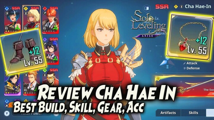 50x GACHA | Review CHA HAE IN "BEST BUILD, GEAR, ACC, SKILL" 🔥 SOLO LEVELING ARISE