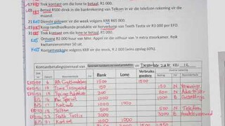 Gekombineerde KOJ en KBJ oefening Gr9 Rekeningkunde (Oef 4.4)