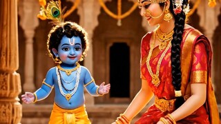 Baby krisha with Yeshodhamaa