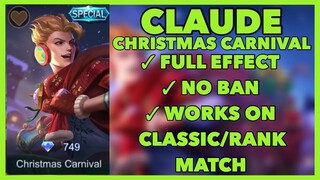 Claude Special Skin Script Christmas Carnival - Full Effect - Patch Aamon | Mobile Legends