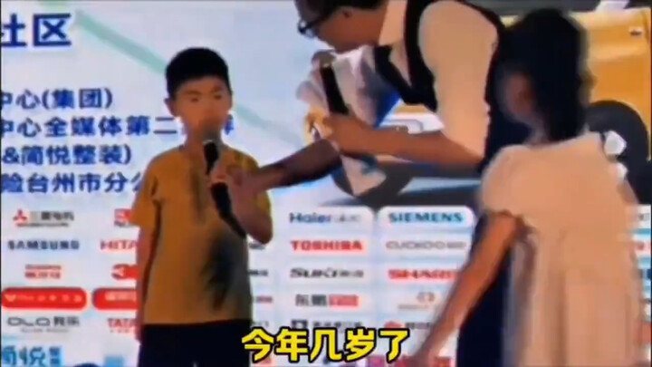 Child: Singing for fun? [Covering face]