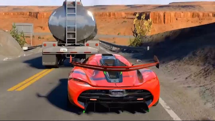 Which Car Overtakes the truck and surviv🚗🔥