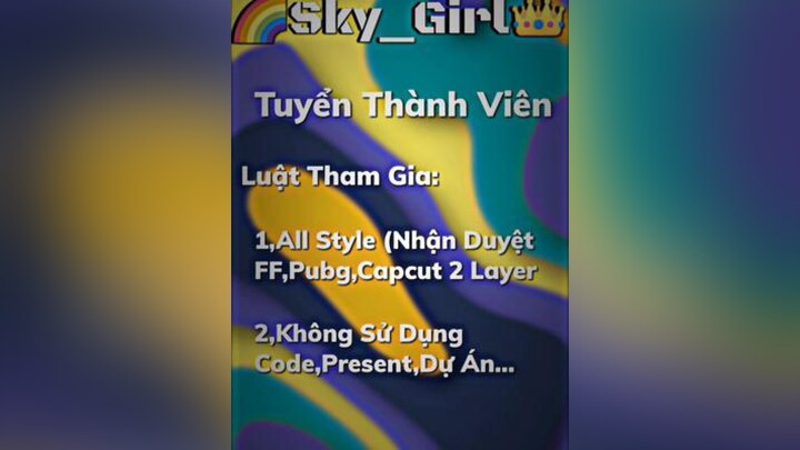 🌈Sky_Girl👑 Tuyển Thành Viên!!! Link Tham Gia Trong Comment xuhuong fyp fypシ foryou viral 🌈sky_girl👑