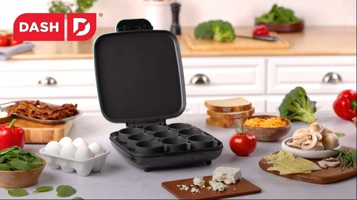 DASH Sous Vide Style Family Size Egg Bite Maker for Breakfast Bites, Sandwiches, Healthy Snacks or D