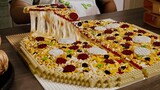 Lego Large Pizza ( รีเมค ) - Lego In Real Life 10 / Stop Motion Cooking ＆ ASMR