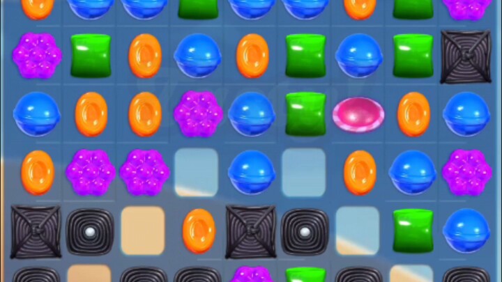 naik level banyak halangan hitam, candy crush