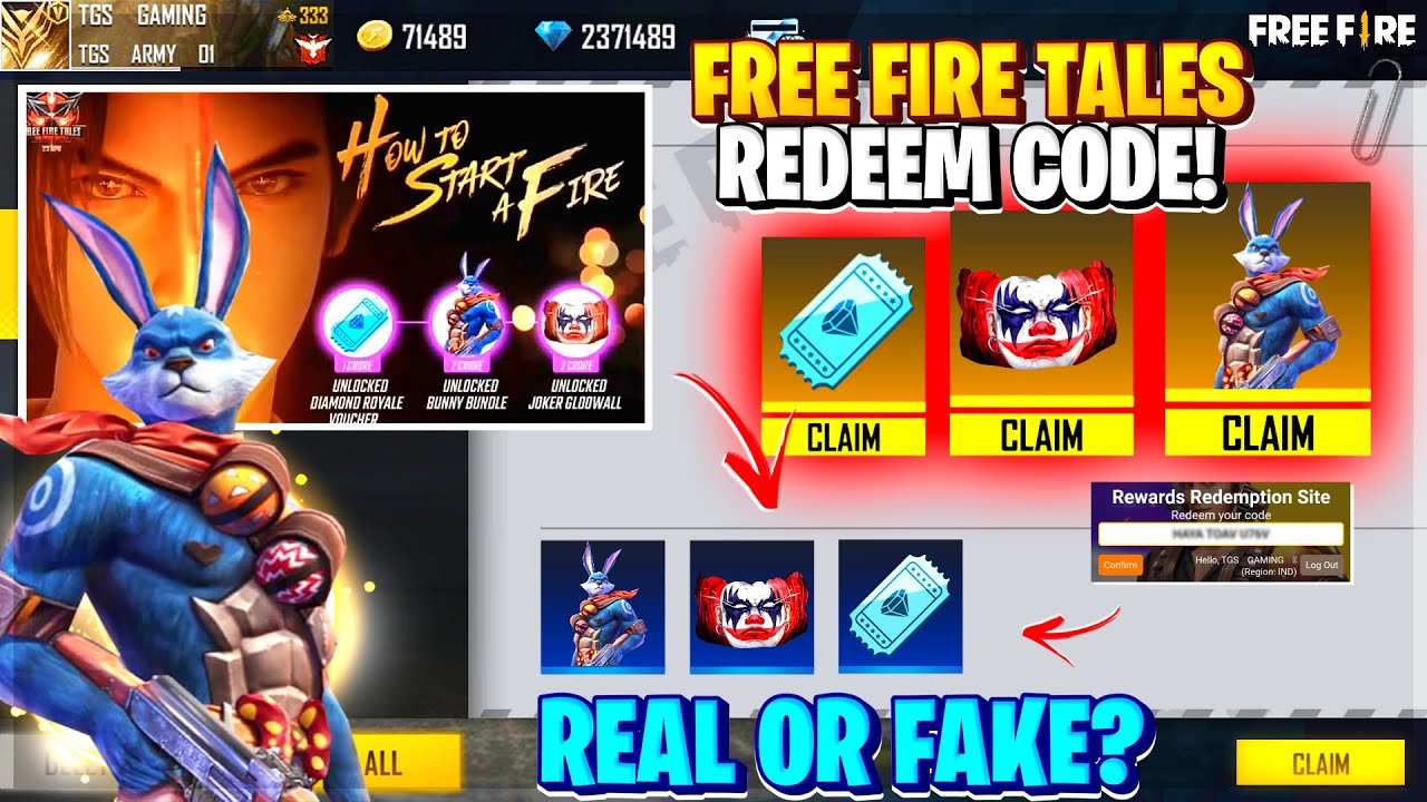 Free Fire Reward Redemption, Software