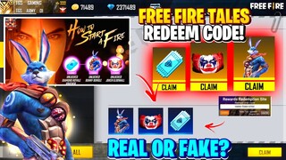How Start A Fire Tales Redeem Code 💥 || Real Or Fake ? || Free Bunny Bundle, Gloo Wall || Free Fire