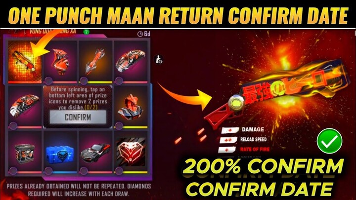 One Punch Man M1887 Return | Next M1887 Skin In Free Fire | One punch man M1887 Gun Skin Return Date