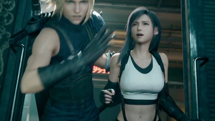 Permainan|Final Fantasy VII-Kilas Balik Adegan Tifa Lompat dari Mobil