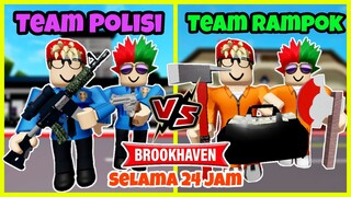 Tim Polisi VS Tim Maling Selama 24 Jam (BROOKHAVEN) - Roblox Indonesia