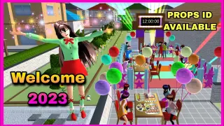 STUDENTS' NEW YEARS PARTY AT GIRL'S HOUSE AND WELCOME 2023 in Sakura School Simulator