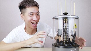 The most luxurious skewer: 2,800 yuan per jin of dried sea cucumber grilled in a fully automatic bar