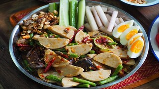 ตำถั่วหมูยอ ส้มตำใส่หมูยอ เมนูอาหารแซ่บๆ