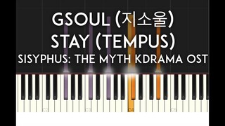 GSoul (지소울) - Stay (tempus) Sisyphus: The Myth OST Synthesia Piano Tutorial with free sheet music