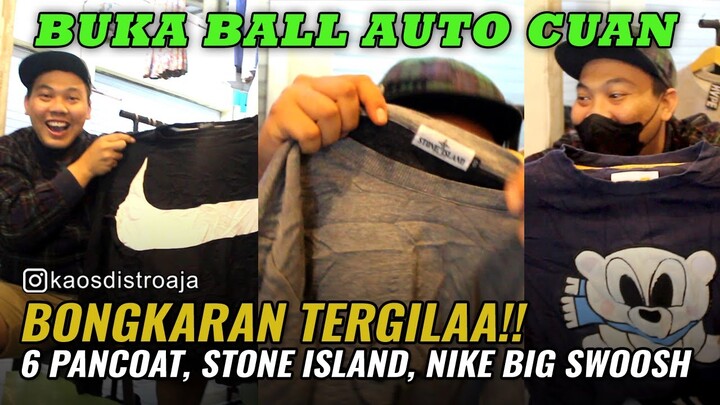 GILAA!!! CREWNECK STONE ISLAND, NIKE BIG SWOOSH, 6 PANCOAT DALAM 1 BALL IMPORT SECOND KOREA KODE A*S