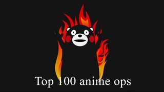 Top 100 anime openings