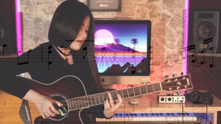 ดาวน์โหลดเพลงประกอบกีตาร์ Don't Start Now Dua Lipa Josephine Alexandra Fingerstyle