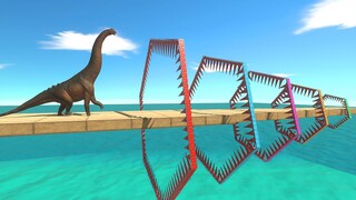 Who Can Pass Through Spiked Rings - Animal Revolt Battle Simulator