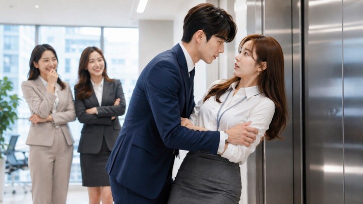 Girl_s_in_a_rush_to_catch_the_elevator,_but_bumps_into_the_CEO-fall_in_love_at_first_sight!
