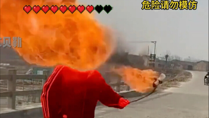 Tantangan menahan tawa!! "Mencuci muka dengan api"