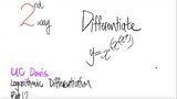 UC Davis p#12: 2nd way differentiate y=x^(x^(x^4)))