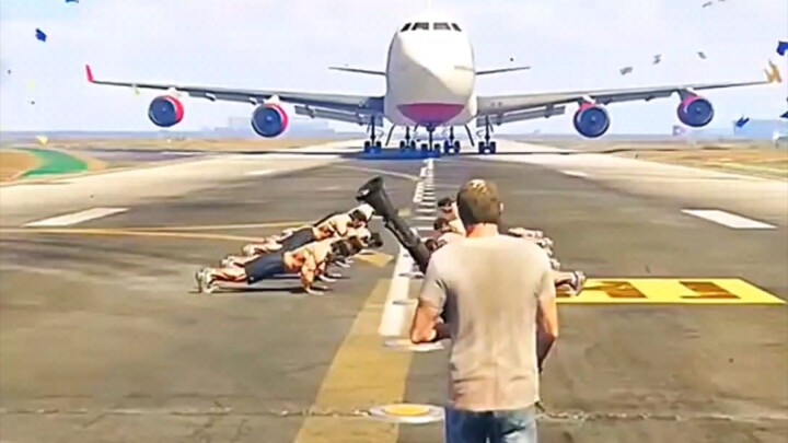Trevor vs 100 Bombs: প্লেন উড়িয়ে দিলো ট্র্যাভর! ✈️💥 #Shorts #GTA5 #GTAV #Trevor #PlaneCrash #Explos