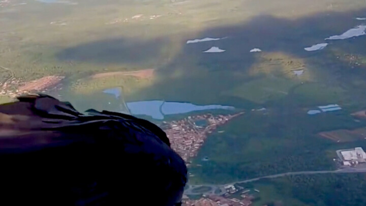 During a gliding session, a vulture landed to rest.