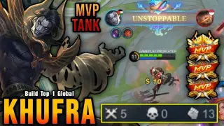 100% STRONGEST!! Unstoppable Khufra Build (AUTO CARRY) - Build Top 1 Global Khufra ~ MLBB