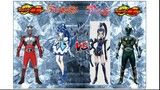 Kamen Rider Ryuki & Cure Aqua (Yes! Precure 5 Gogo series) VS Kamen Rider Ryuga & Dark Cure Aqua