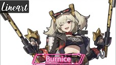 lineart Burnice From Zenless Zone Zero