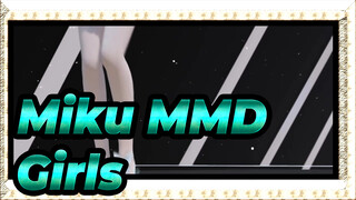 [Miku MMD] Girls / Miku Quả đào/ Búi tóc lên là đáng yêu nhất