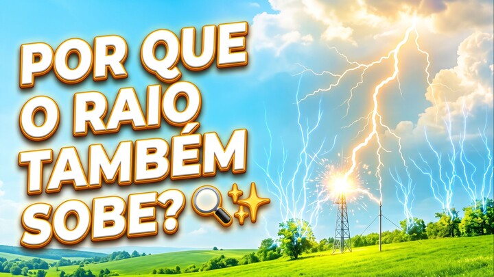 ⚡☁️ POR QUE O RAIO TAMBÉM SOBE? 🔍✨#Ciência #Curiosidades #Física #Eletricidade #Natureza