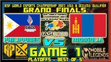 Grand Finals Game 1 - PHILIPPINES (BREN SIBOL TEAM) vs MONGOLIA | IESF Asian Championship 2023 MLBB