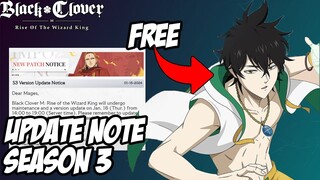 Update Season 3, Event Baru, Free Yuno Swimsuit & Best QoL Update | Black Clover M