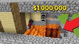 ถ้าเกิด!? จู่ๆมี บ้านลาวาใต้ดิน คนรวย $1,000,000 เหรียญ อยู่ใต้บ้านของเรา - Minecraft พากย์ไทย